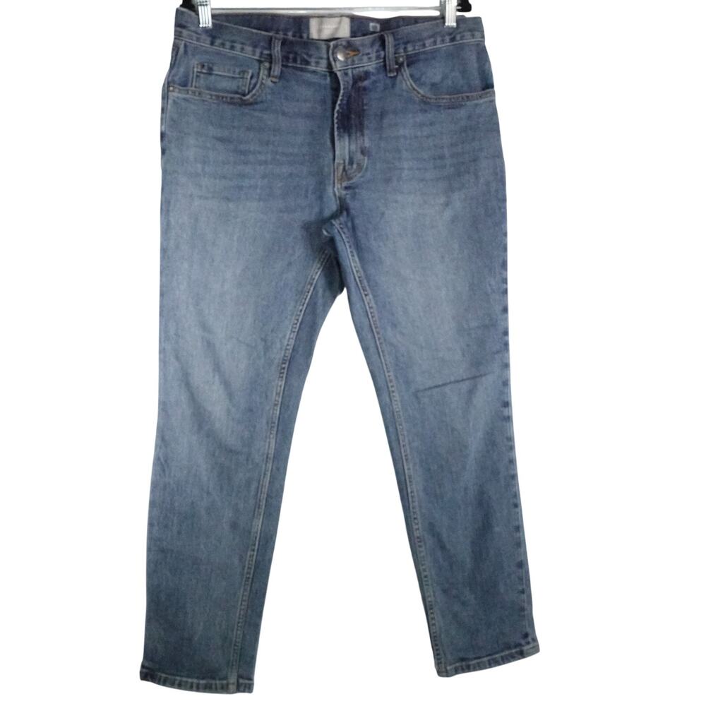 NWOT Everlane The Slim Fit Jean Organic Cotton Medium Wash Blue Denim 33x28